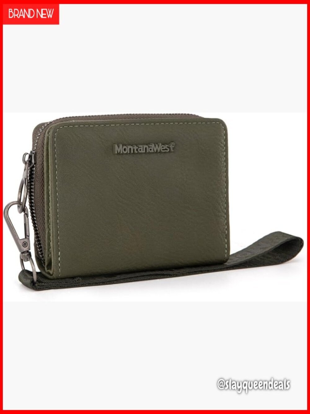 Small RFID Blocking Wallet with Detachable Wristlet, Minimalist Design